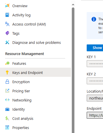 Azure AI Services API & Endpoint