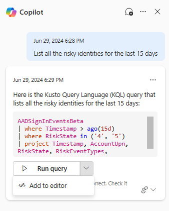 Copilot for Security KQL
