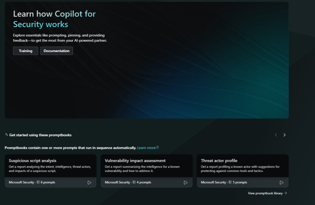 Copilot for Security admin portal