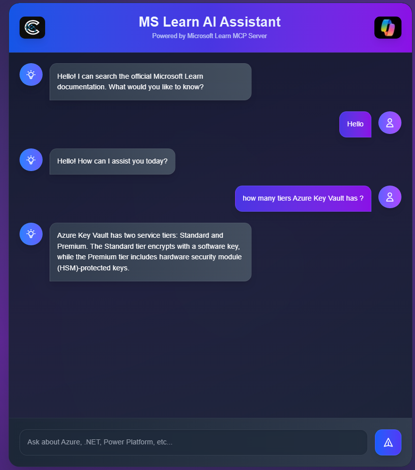 AI Assistant for MS Docs MCP
